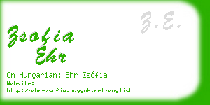 zsofia ehr business card